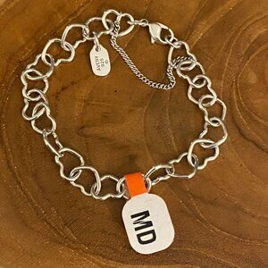 NWT James Avery Connected Hearts Charm Bracelet, Size M, Sterling Silver